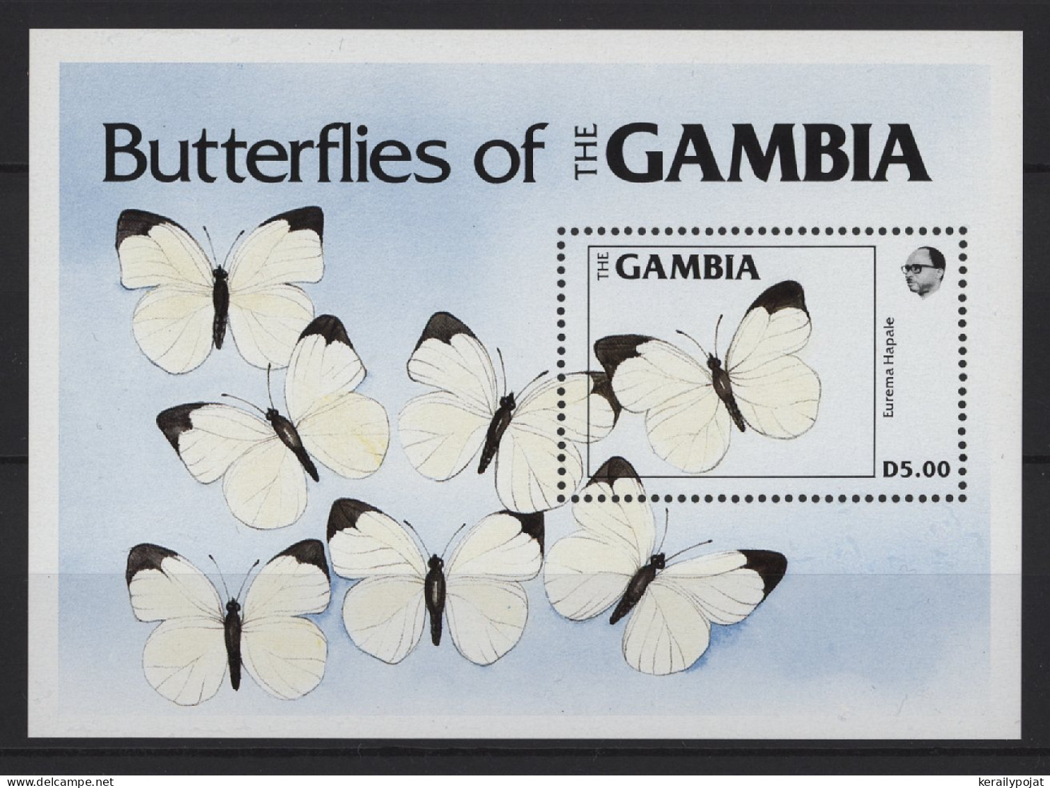 Gambia - 1984 Butterflies Block MNH__(TH-26826) - Gambia (1965-...)