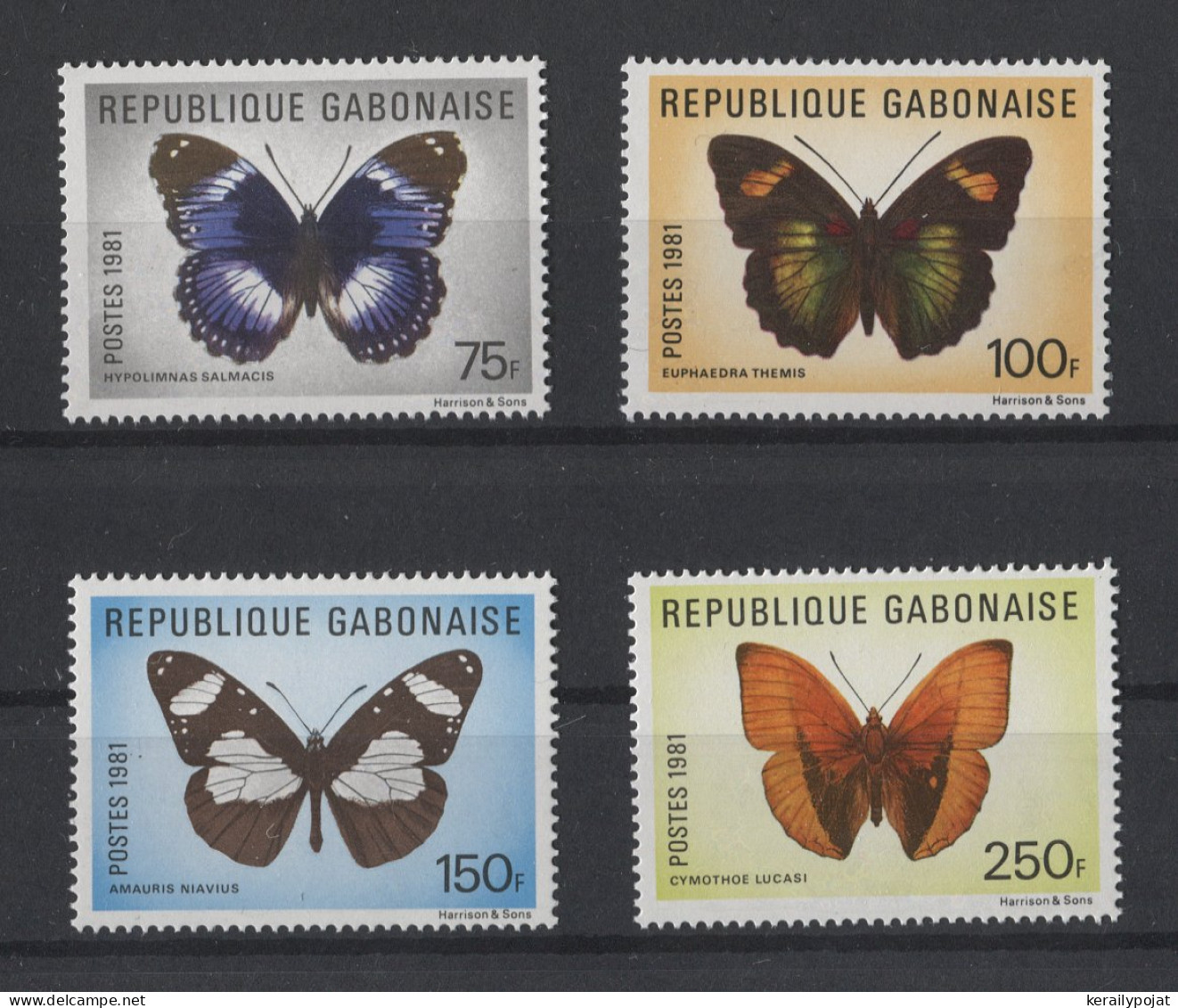 Gabon - 1981 Butterflies MNH__(TH-25036) - Gabon (1960-...)