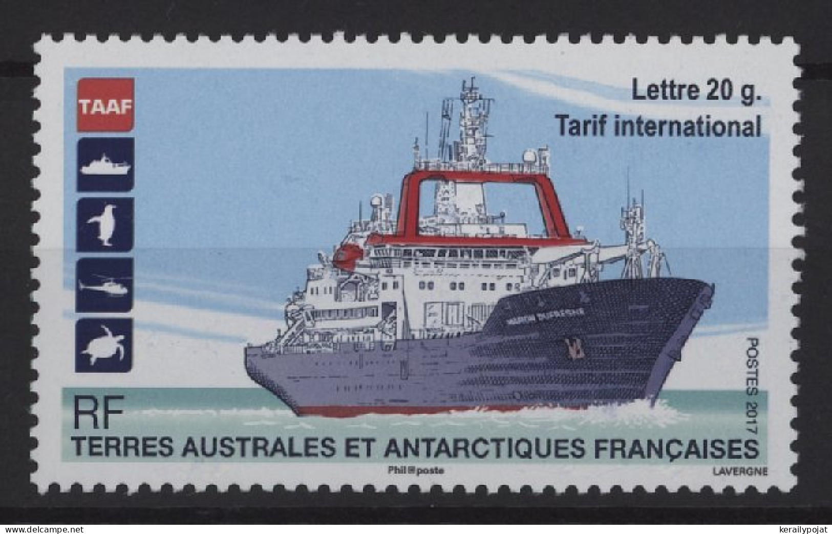 French Southern And Antarctic Territories - 2017 Ships (I) MNH__(TH-26005) - Ungebraucht