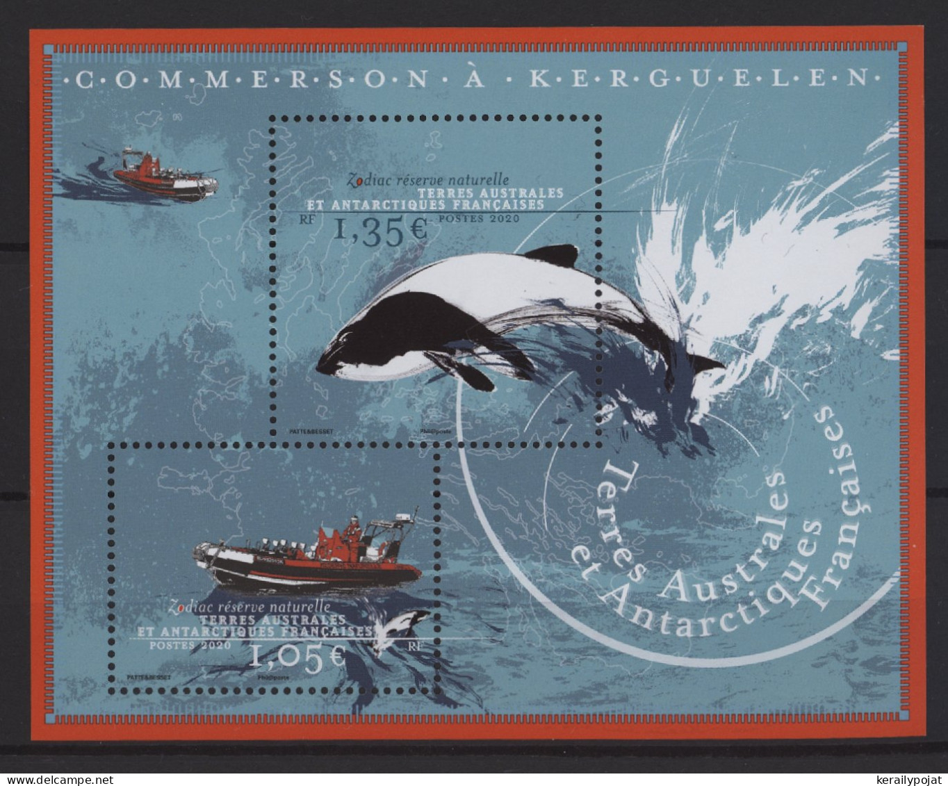 French Southern And Antarctic Territories - 2020 Commerson's Dolphin Block MNH__(TH-25968) - Hojas Bloque