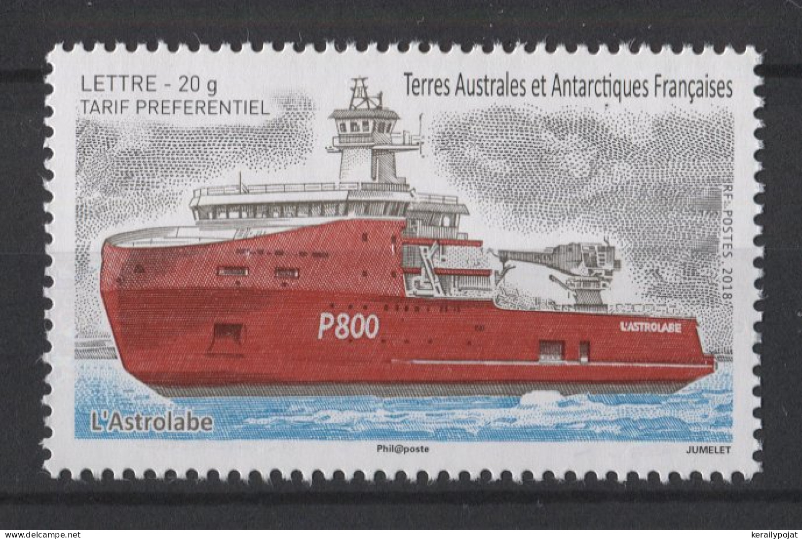 French Southern And Antarctic Territories - 2018 Research Vessel L'Astrolabe MNH__(TH-26159) - Neufs