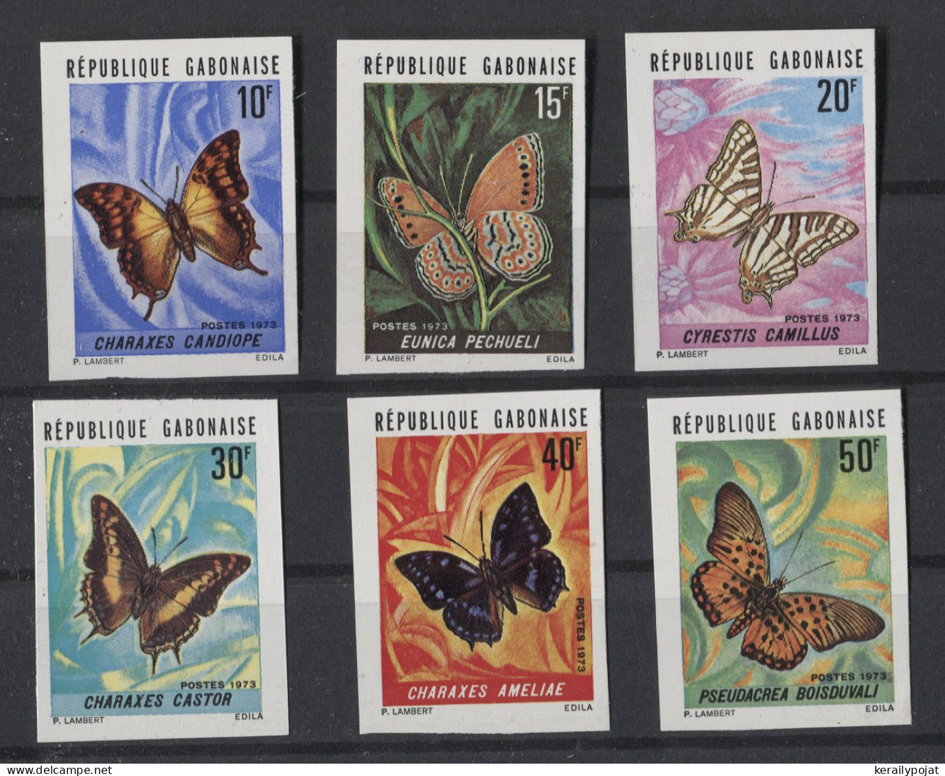 Gabon - 1973 Butterflies IMPERFORATE MNH__(TH-25033) - Gabón (1960-...)