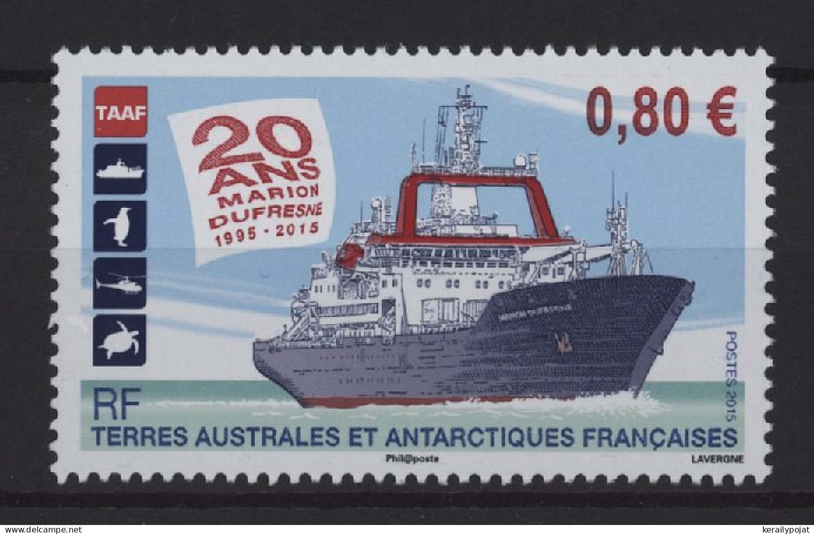 French Southern And Antarctic Territories - 2015 Marion Dufresne 0.80¤ MNH__(TH-26040) - Ungebraucht