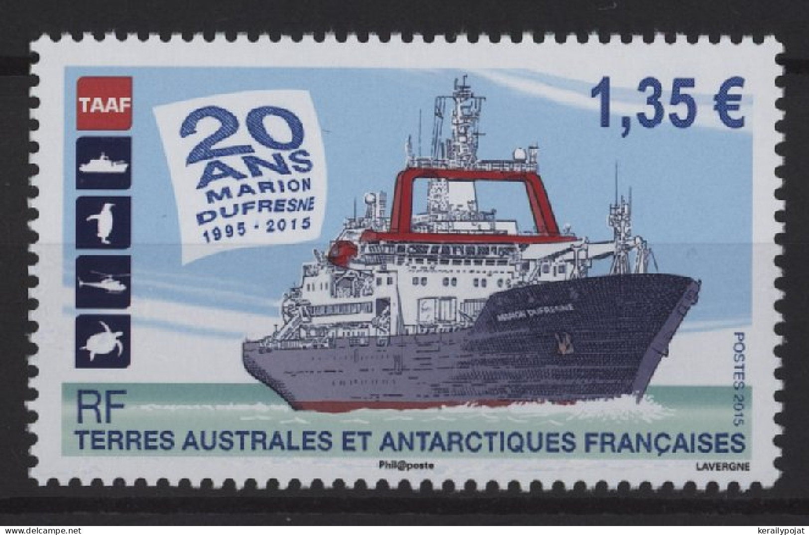 French Southern And Antarctic Territories - 2015 Marion Dufresne 1.35¤ MNH__(TH-26041) - Nuovi