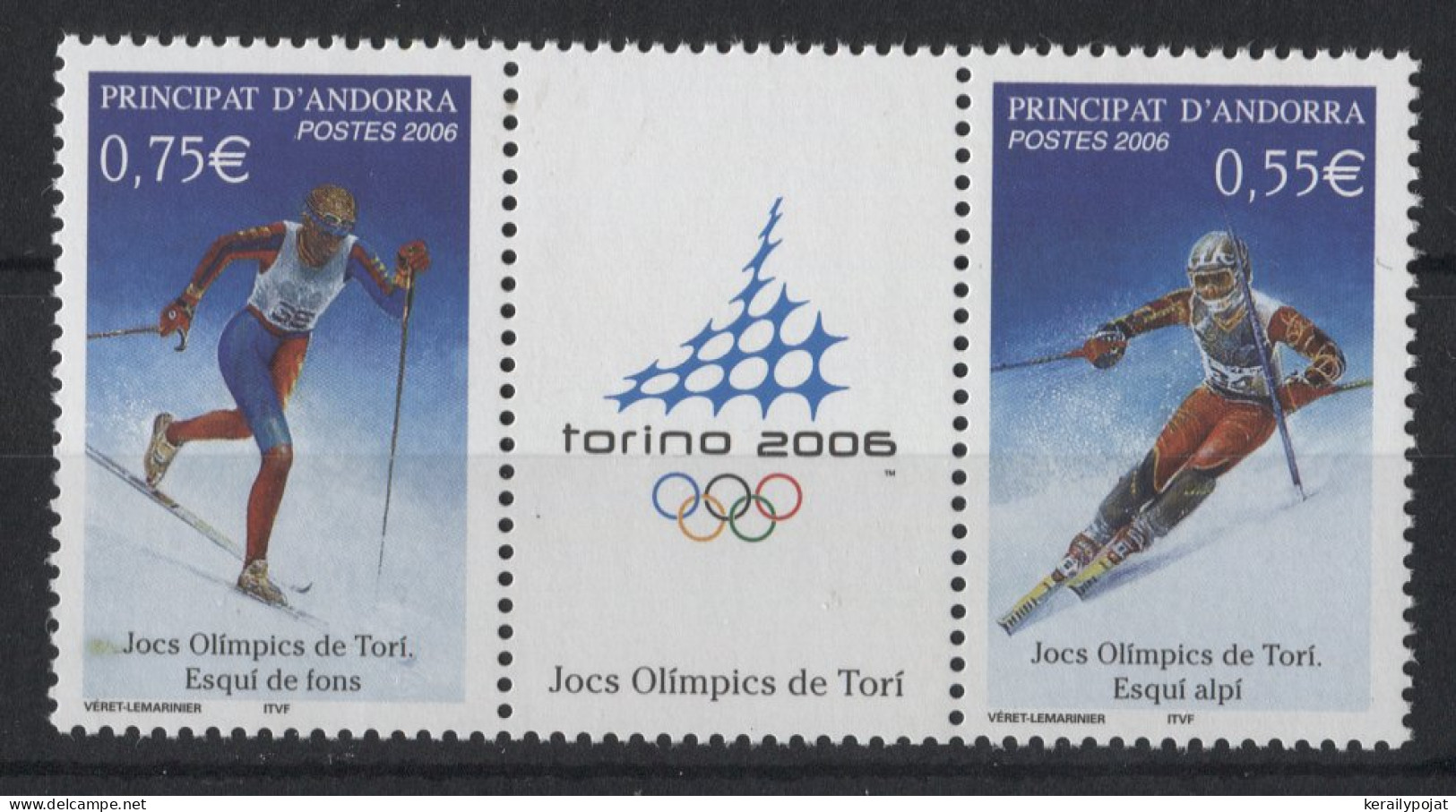 French Andorra - 2006 Winter Olympics Turin Strip MNH__(TH-23570) - Unused Stamps