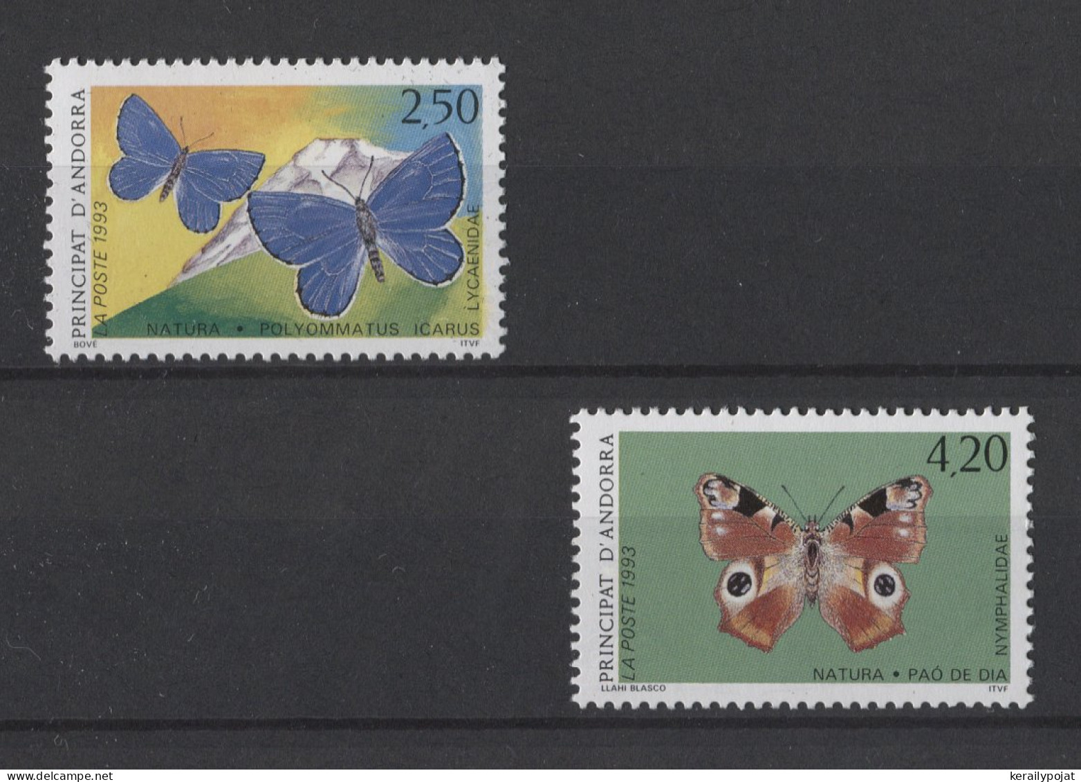 French Andorra - 1993 Butterflies MNH__(TH-24754) - Unused Stamps