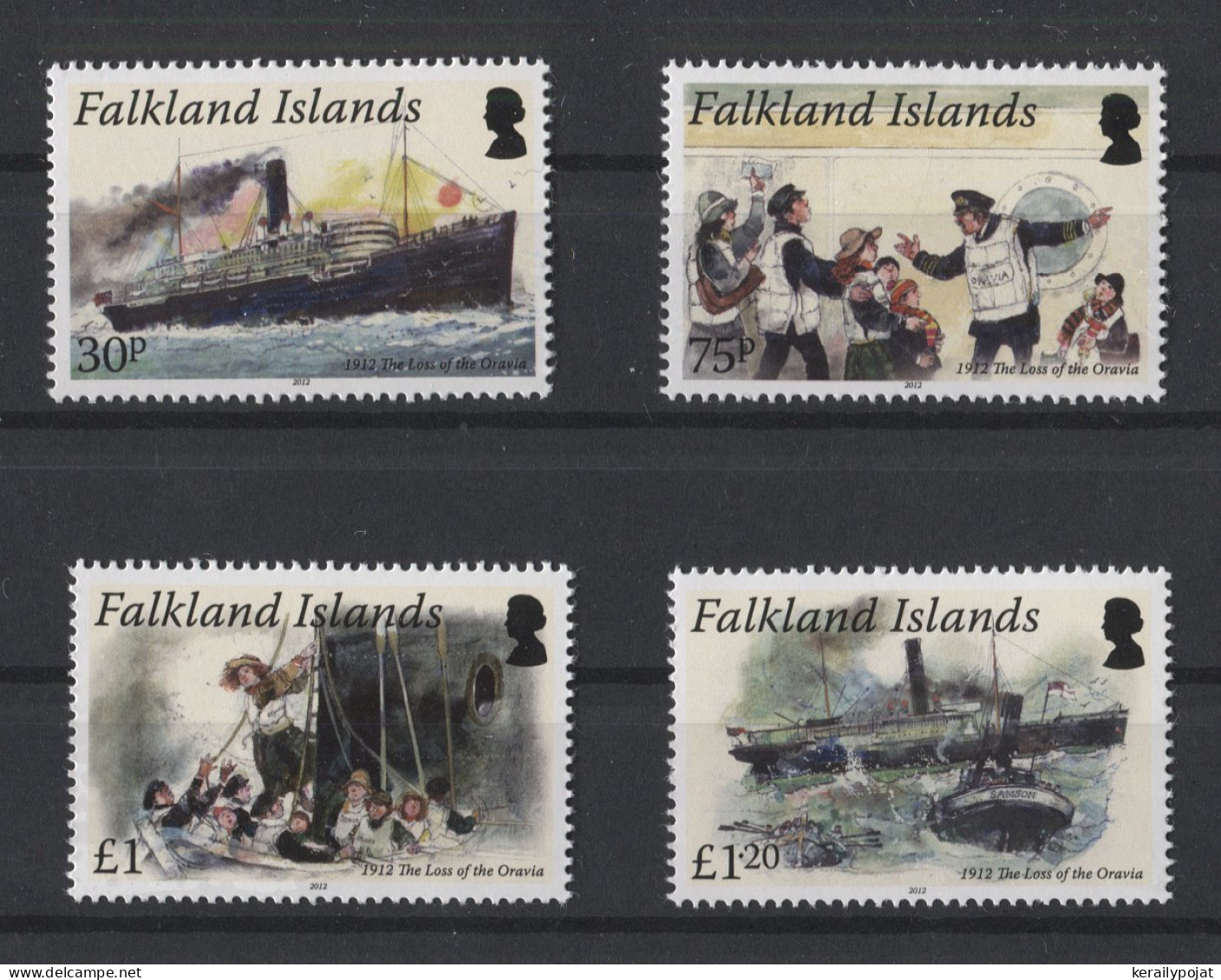 Falkland Islands - 2012 Titanic And Oravia MNH__(TH-26462) - Falklandeilanden