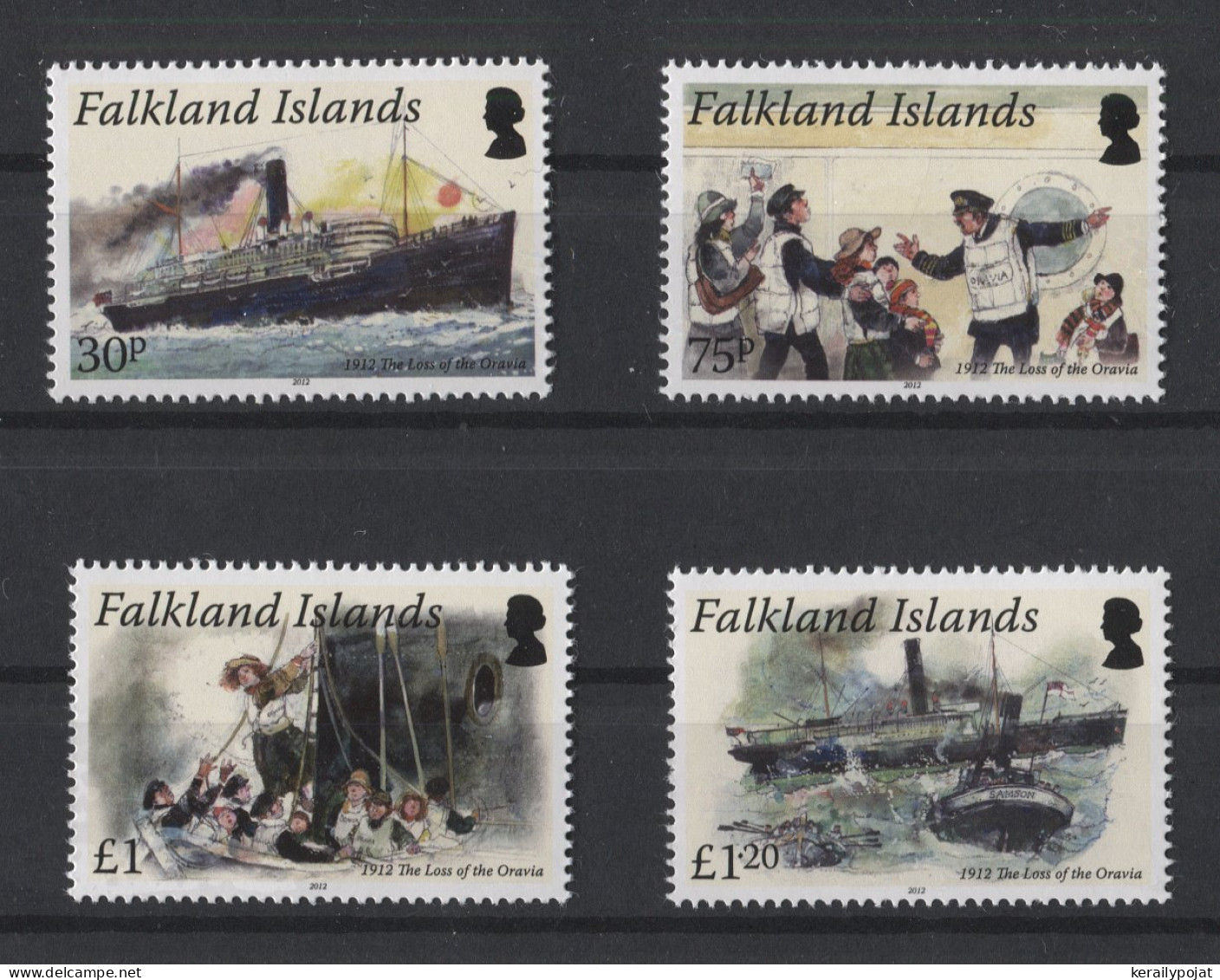 Falkland Islands - 2012 Titanic And Oravia MNH__(TH-26462) - Falkland
