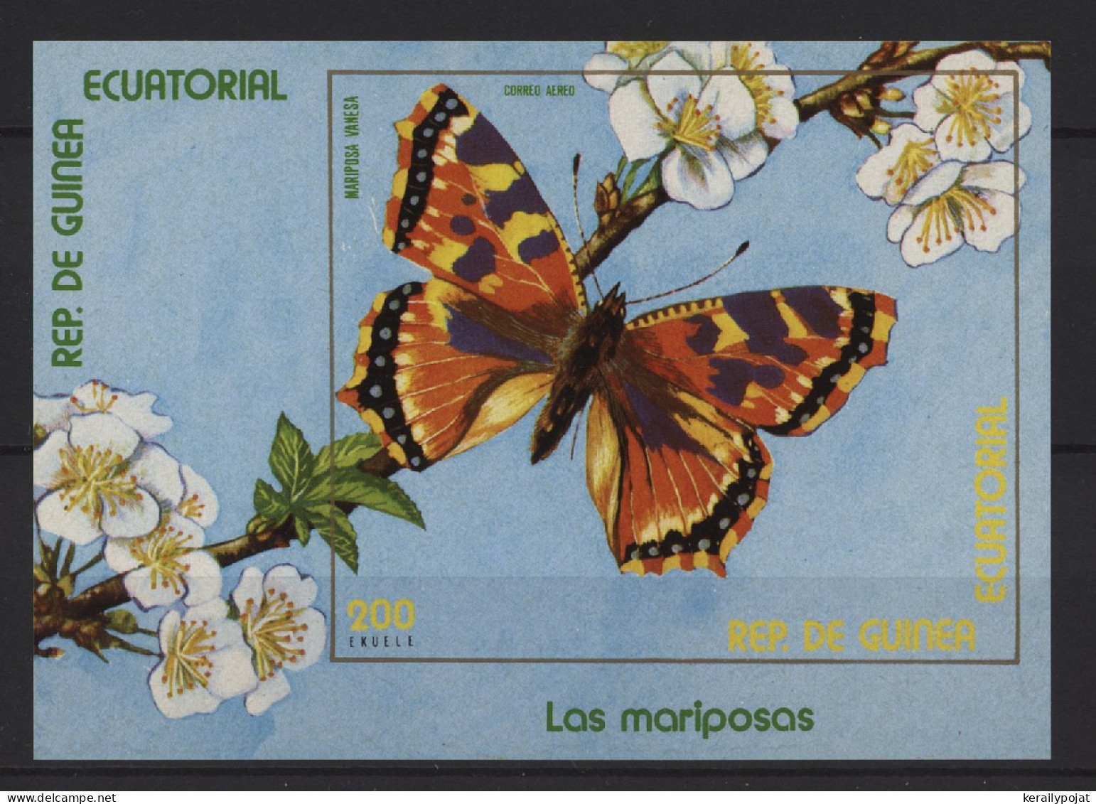 Equatorial Guinea - 1976 Butterflies Block (2) MNH__(TH-26844) - Guinea Equatoriale