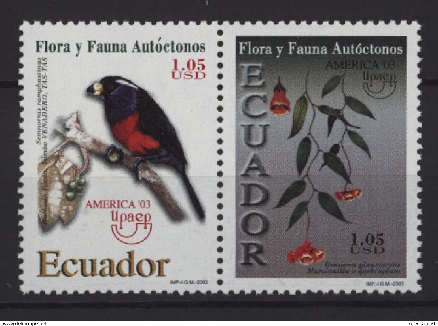 Ecuador - 2003 Native Fauna And Flora Pair MNH__(TH-27108) - Ecuador