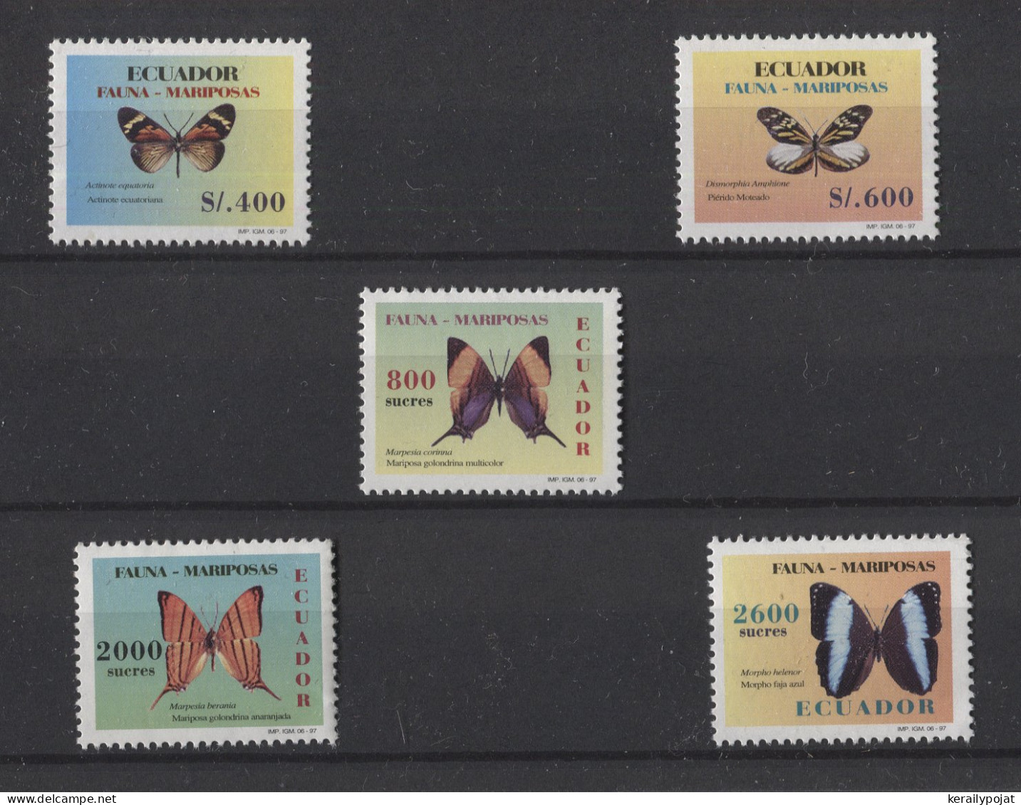 Ecuador - 1997 Butterflies MNH__(TH-25018) - Ecuador