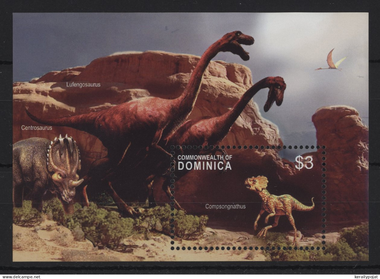 Dominica - 2005 Prehistoric Animals Block (1) MNH__(TH-24449) - Dominica (1978-...)