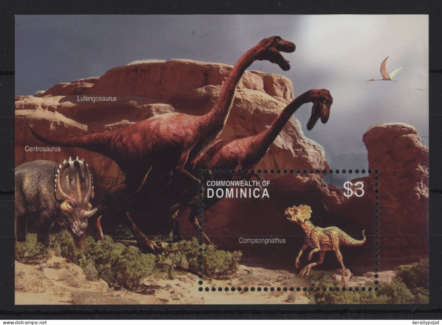 Dominica - 2005 Prehistoric Animals Block (1) MNH__(TH-24449) - Dominique (1978-...)