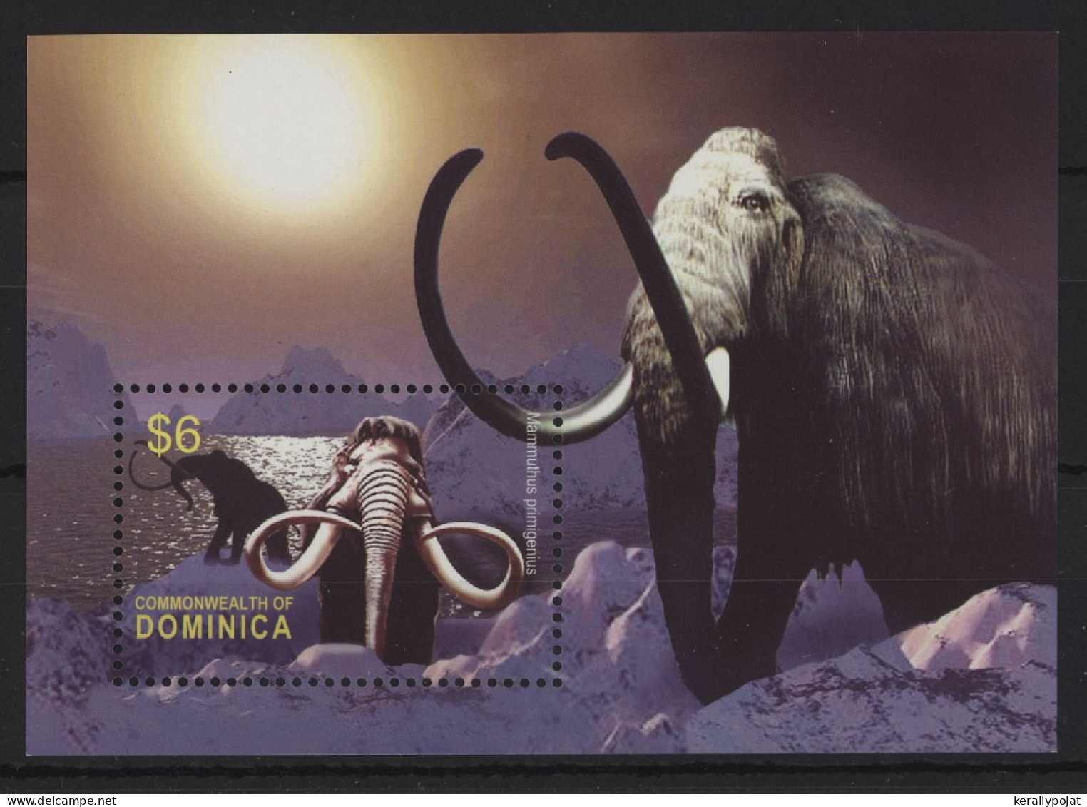 Dominica - 2005 Prehistoric Animals Block (3) MNH__(TH-24450) - Dominique (1978-...)