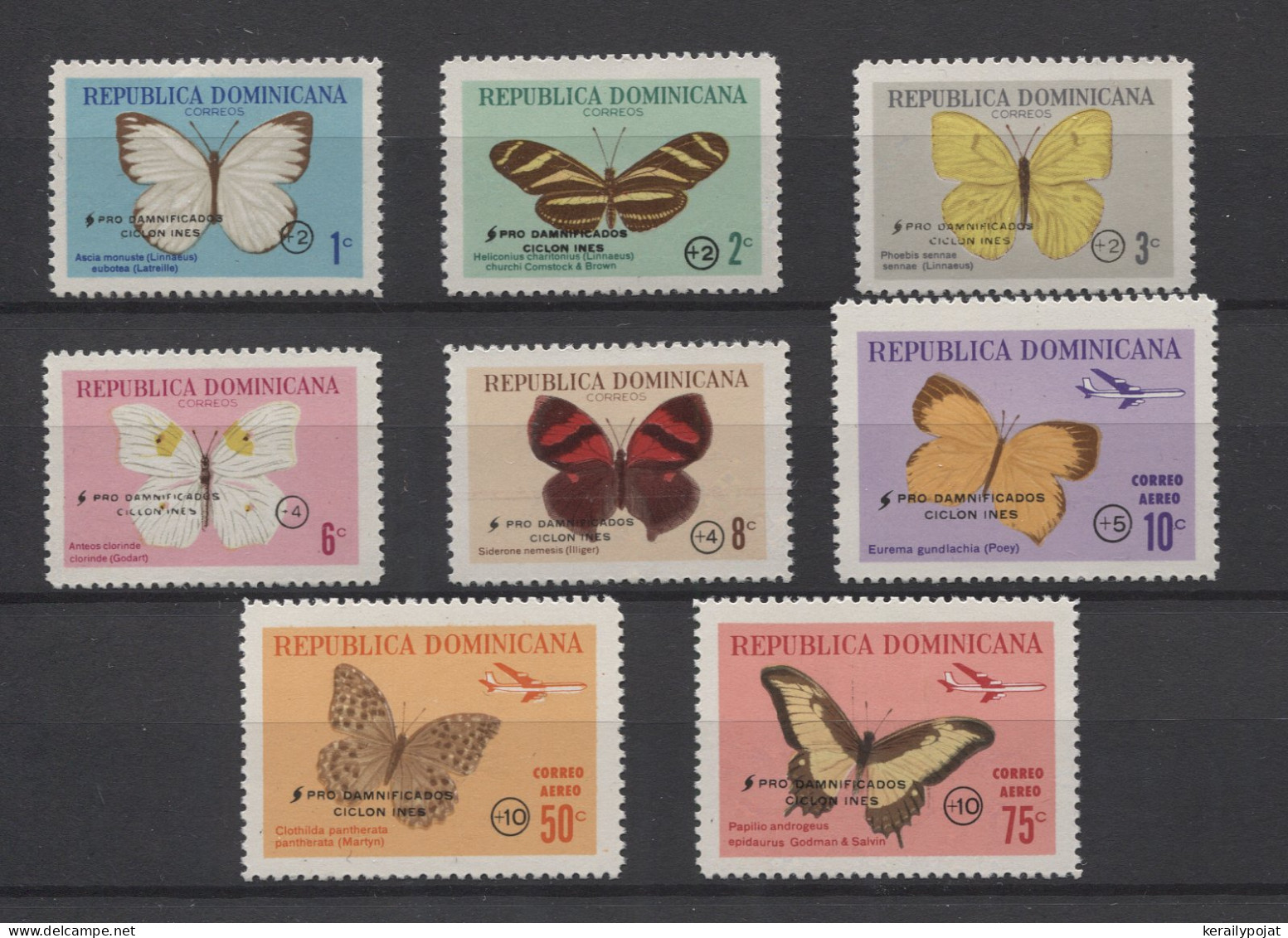 Dominican - 1966 Butterflies Overprints MNH__(TH-24950) - Repubblica Domenicana