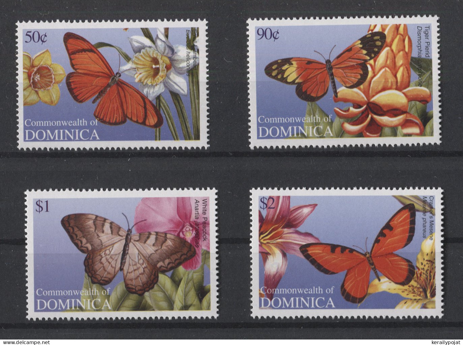 Dominica - 2004 Butterflies MNH__(TH-24945) - Dominica (1978-...)