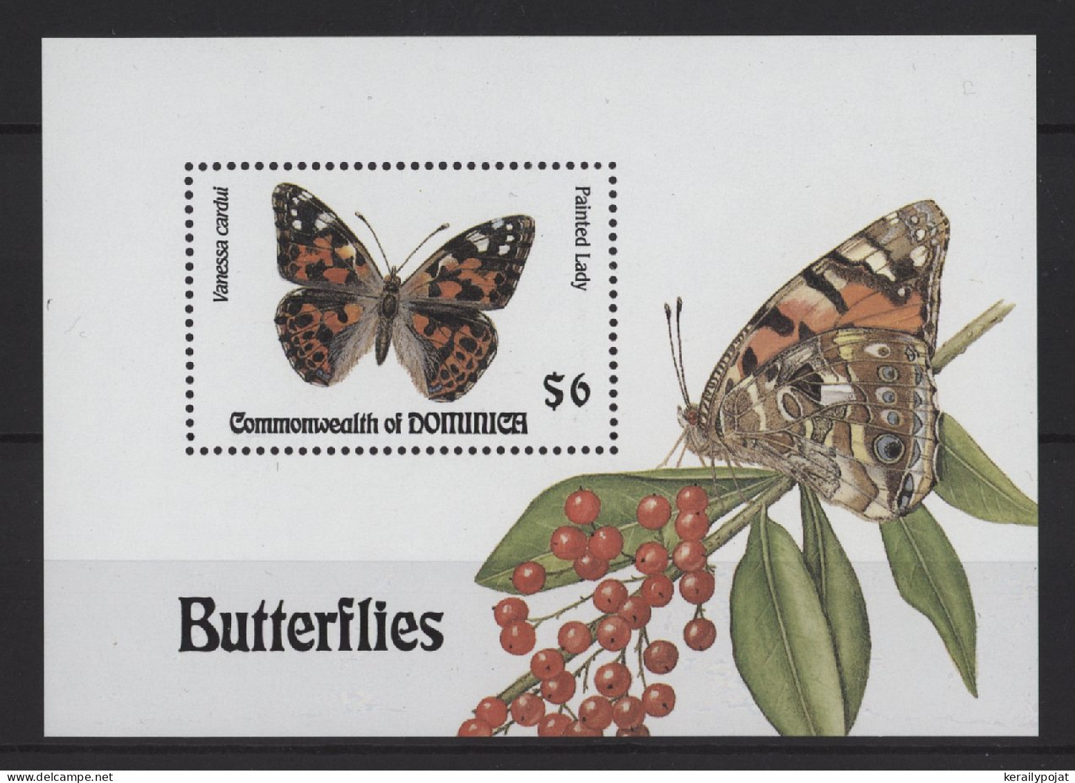 Dominica - 1994 Butterflies Block (2) MNH__(TH-26771) - Dominique (1978-...)