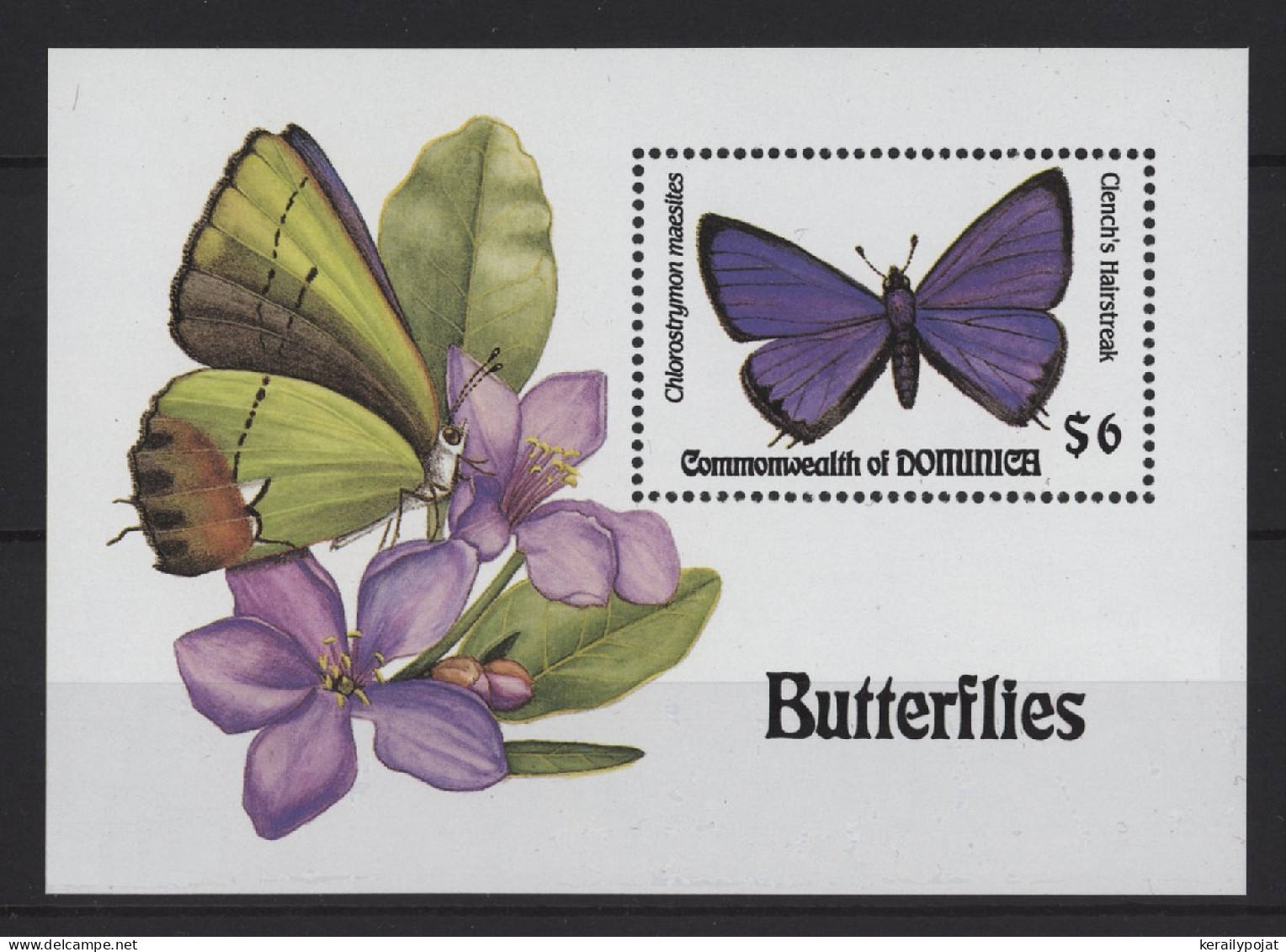 Dominica - 1994 Butterflies Block (1) MNH__(TH-26770) - Dominica (1978-...)