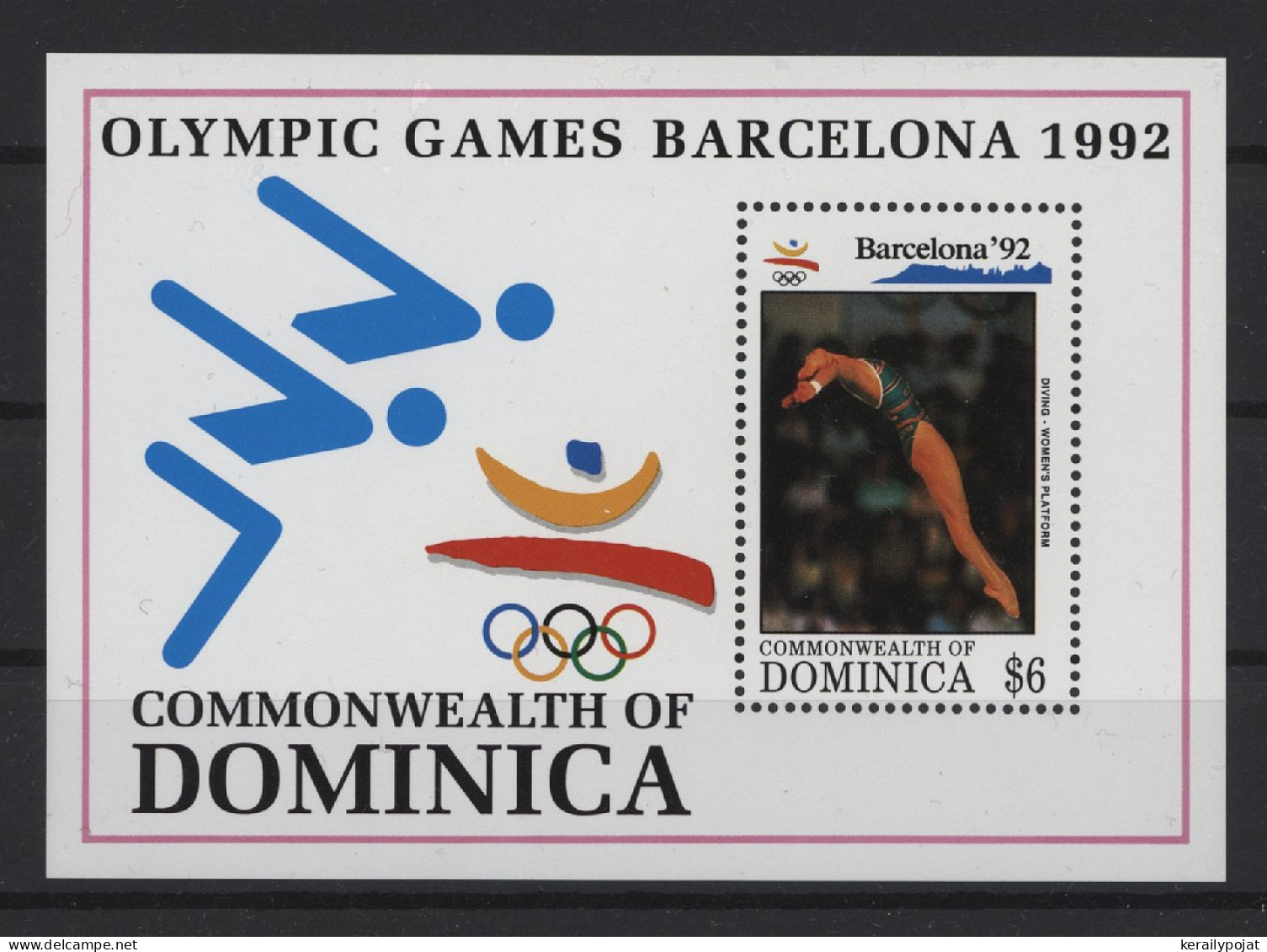 Dominica - 1992 Barcelona Block (2) MNH__(TH-27683) - Dominique (1978-...)