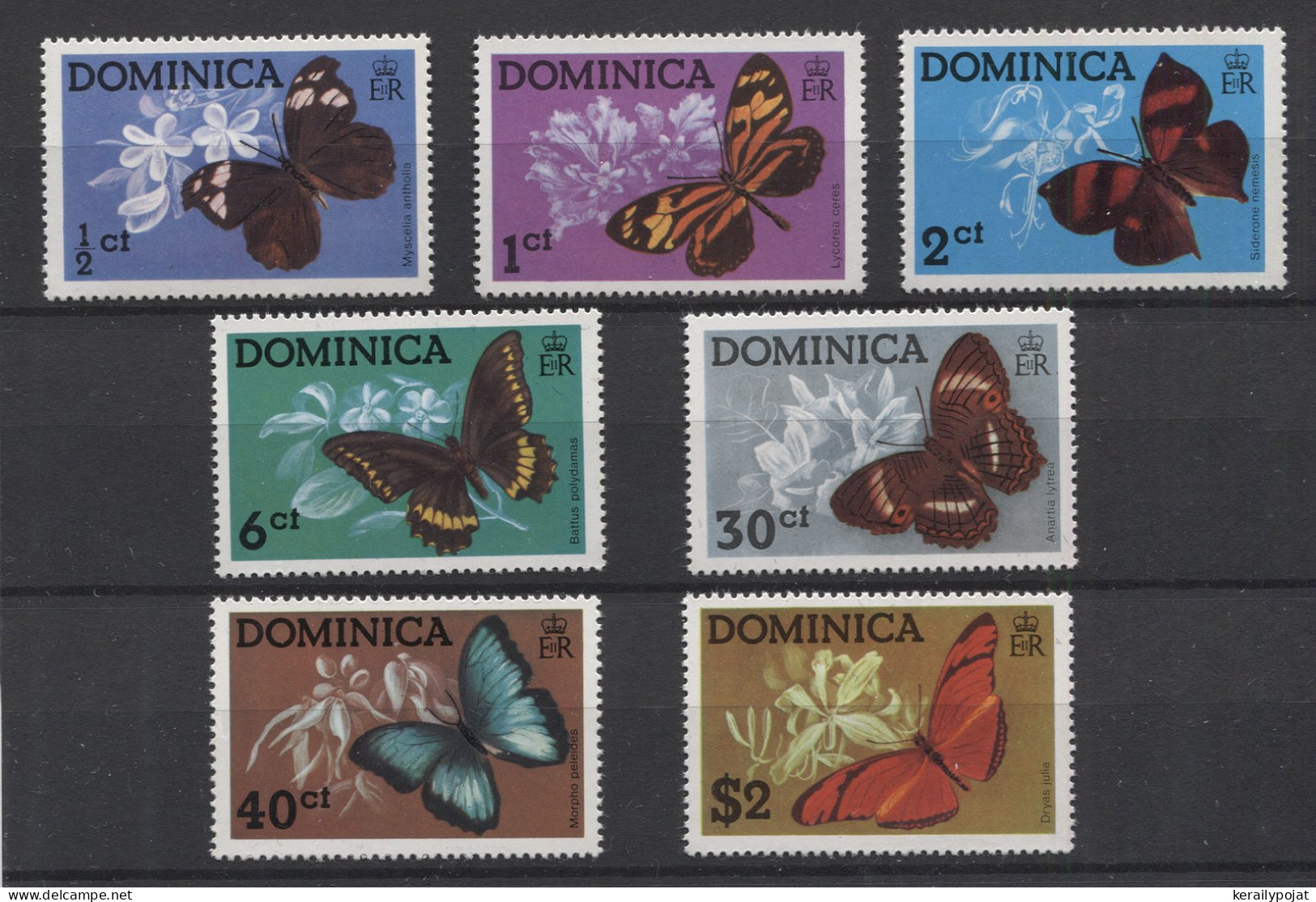 Dominica - 1975 Butterflies MNH__(TH-24943) - Dominique (...-1978)