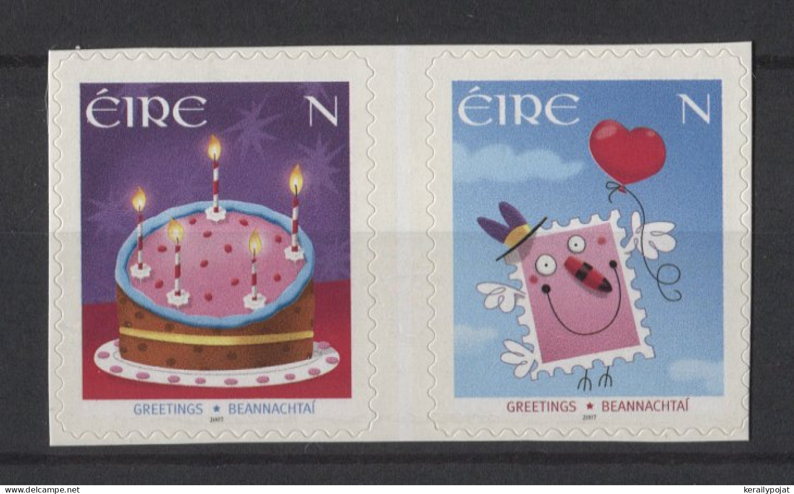 Ireland - 2007 Greeting Stamps Self-adhesive Pair MNH__(TH-26368) - Unused Stamps