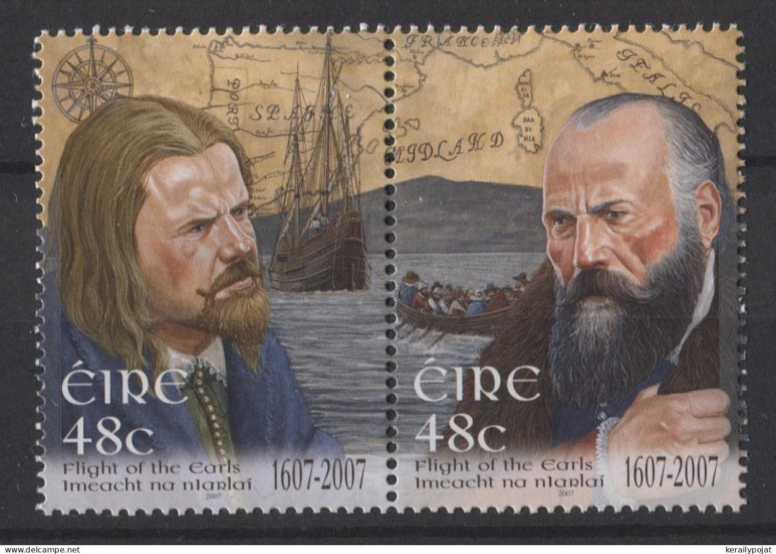 Ireland - 2007 Flight Of The Earls Pair MNH__(TH-26335) - Neufs