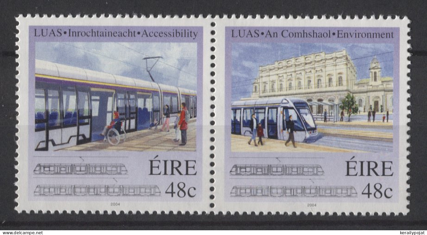 Ireland - 2004 LUAS Tram System Pair MNH__(TH-26398) - Nuevos