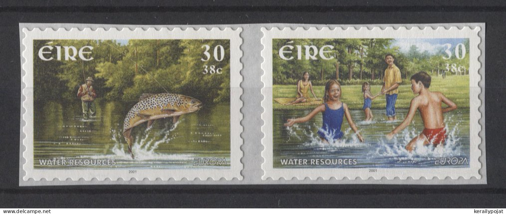 Ireland - 2001 Europe Life Giver Water Self-adhesive Pair MNH__(TH-26238) - Unused Stamps