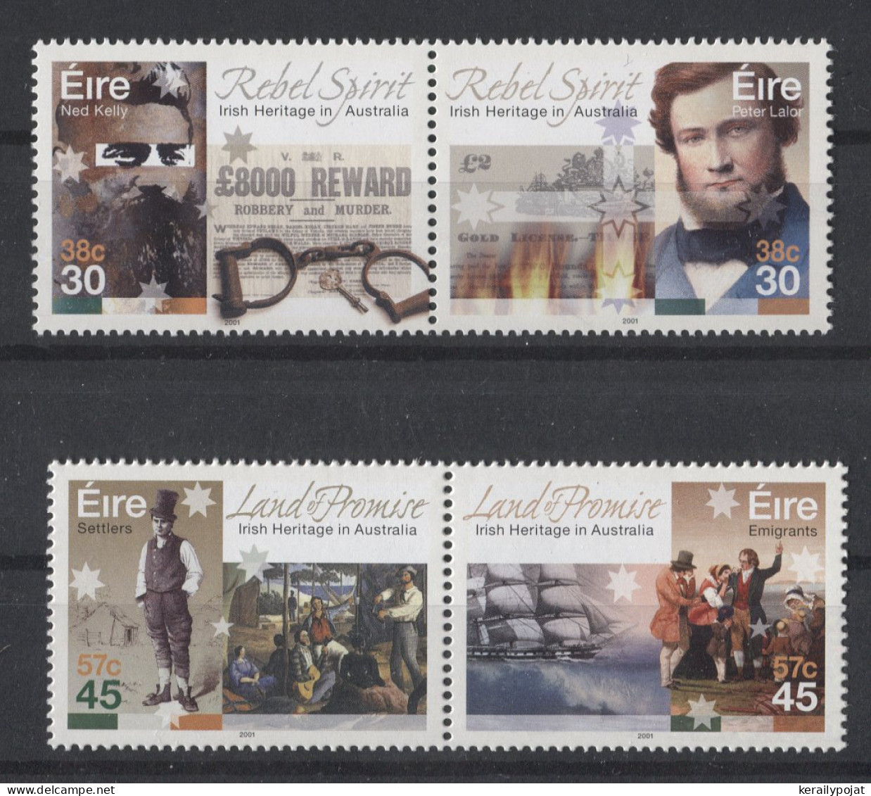 Ireland - 2001 Irish Heritage In Australia Pairs MNH__(TH-26271) - Nuovi