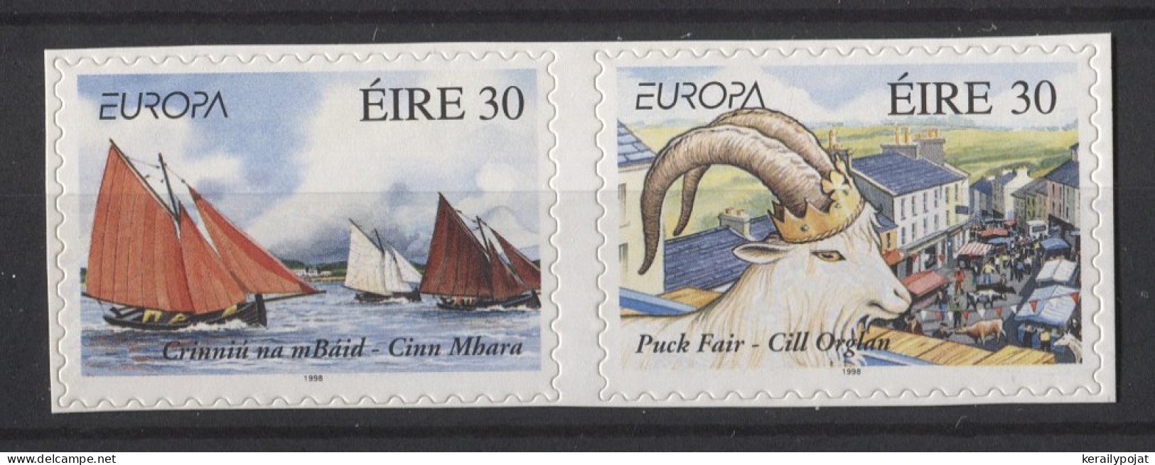 Ireland - 1998 Europe National Festivals And Holidays Self-adhesive Pair MNH__(TH-26239) - Unused Stamps