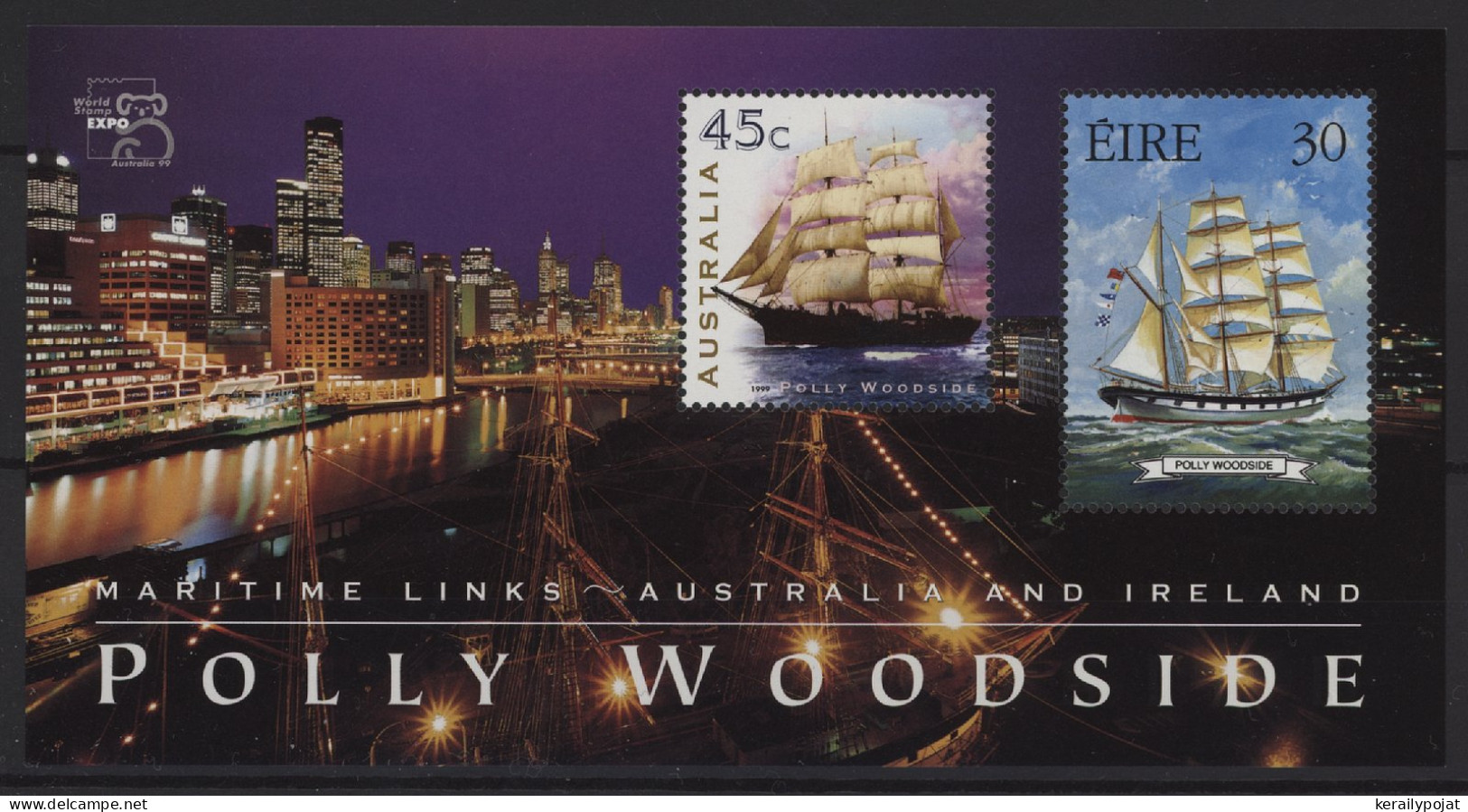 Ireland - 1999 Stamp Exhibition AUSTRALIA '99 Block MNH__(TH-25948) - Blocks & Sheetlets