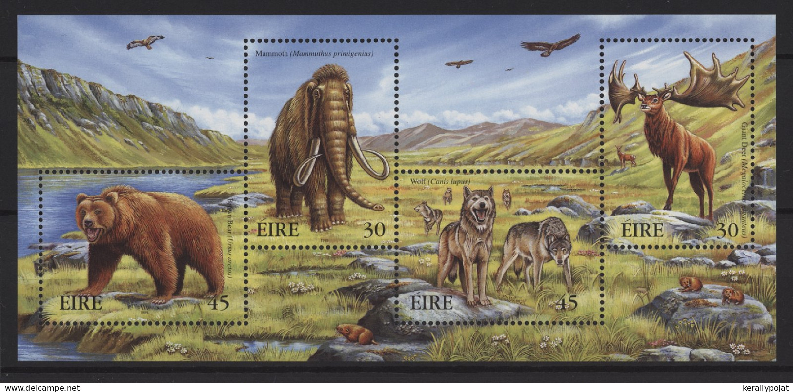 Ireland - 1999 Animals Extinct In Ireland Block MNH__(TH-25949) - Hojas Y Bloques