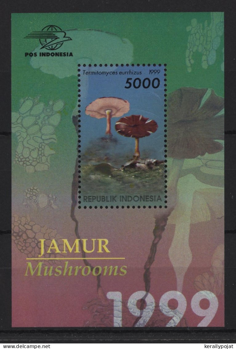 Indonesia - 1999 Mushrooms (I) Block MNH__(TH-24365) - Indonesië