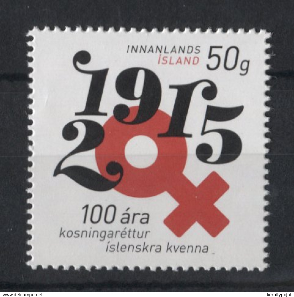 Iceland - 2015 Women's Suffrage MNH__(TH-23121) - Neufs