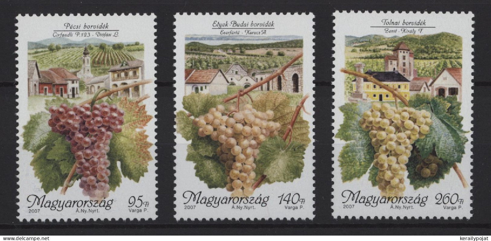 Hungary - 2007 Wines And Wine-growing Regions MNH__(TH-26748) - Unused Stamps