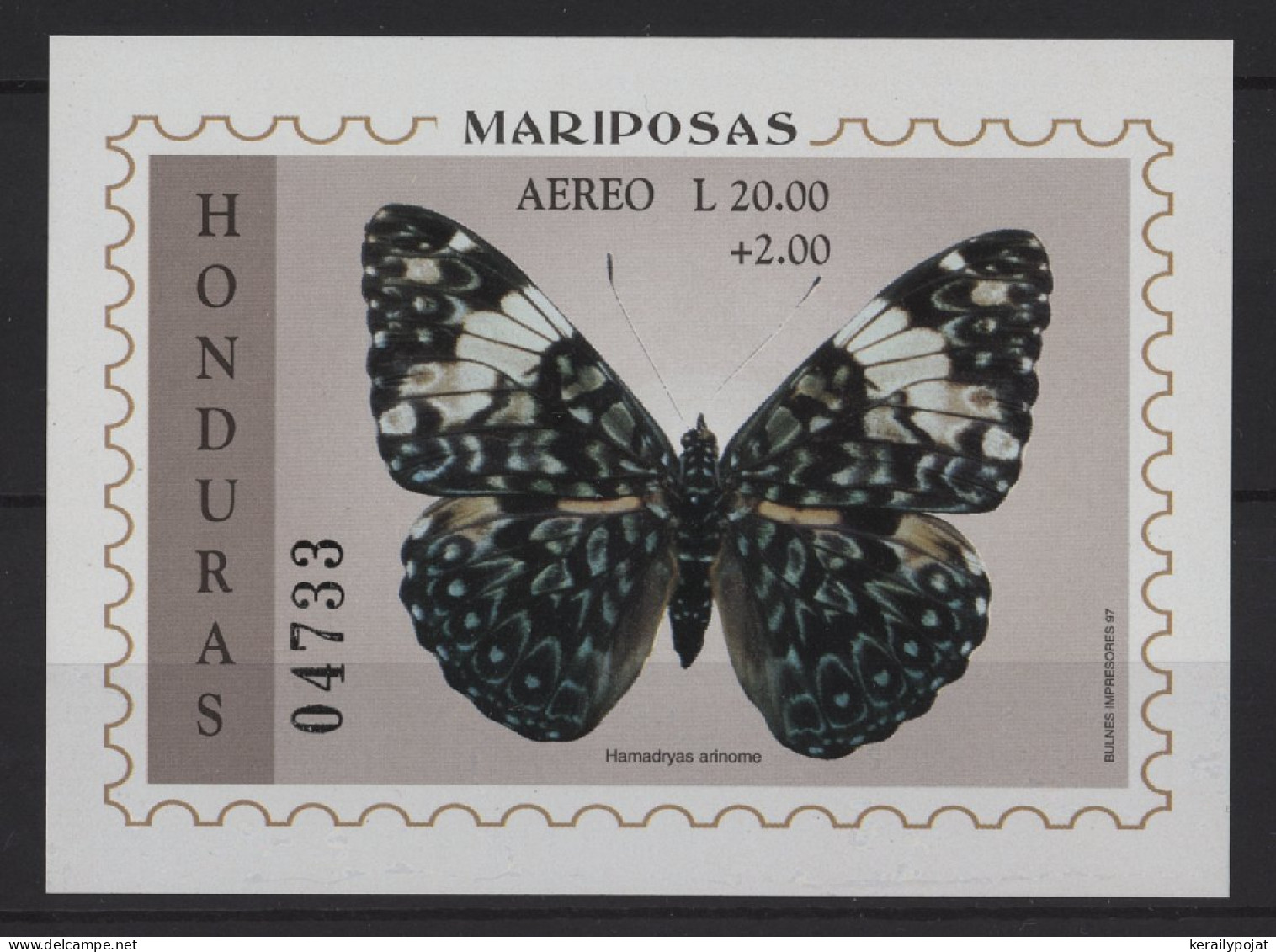 Honduras - 1997 Butterflies Block MNH__(TH-26782) - Honduras