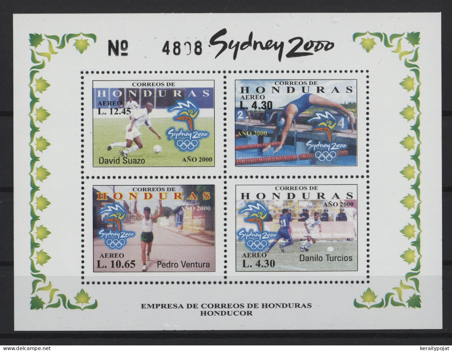 Honduras - 2000 Summer Olympics Sydney (II) Block MNH__(TH-27531) - Honduras