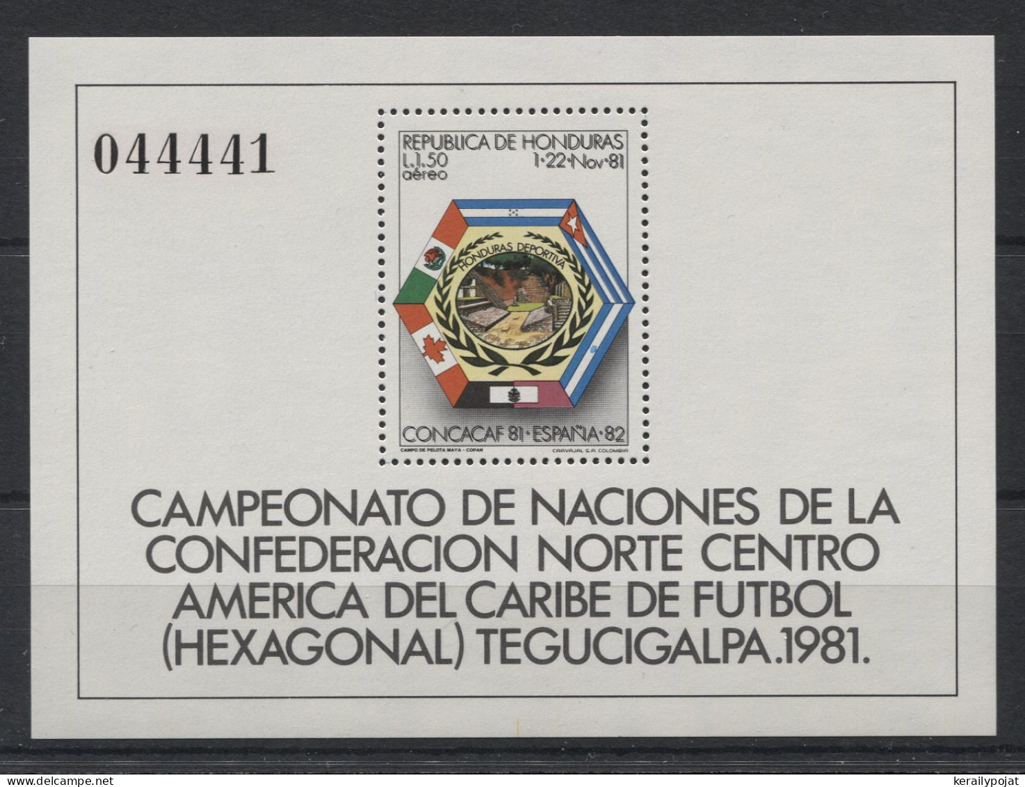 Honduras - 1981 World Cup Play-offs Block MNH__(TH-23877) - Honduras