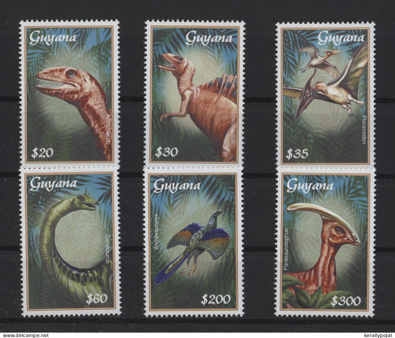 Guyana - 2001 Prehistoric Animals MNH__(TH-24522) - Guyana (1966-...)