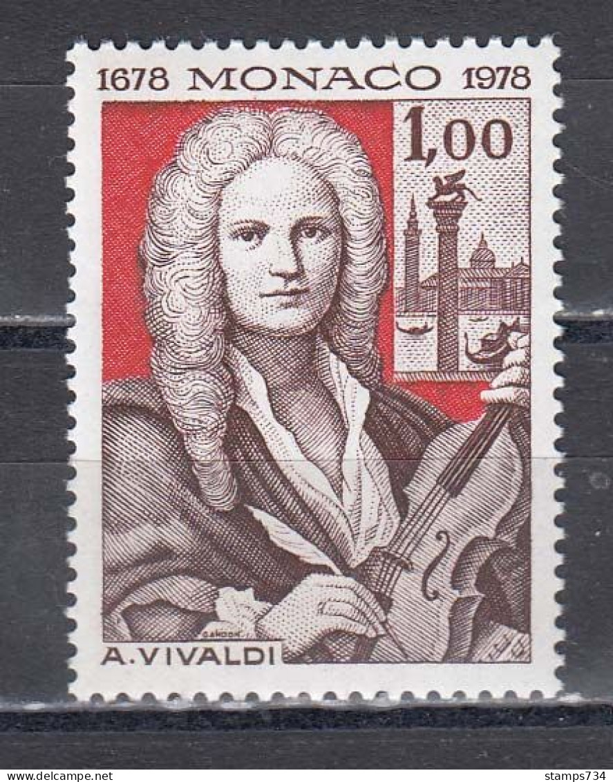 Monaco 1978 - 300th Birthday Of Antonio Vivaldi, Italian Composer, Mi-Nr. 1316, MNH** - Música