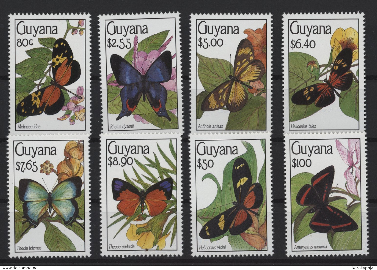 Guyana - 1990 Butterflies MNH__(TH-25188) - Guyana (1966-...)