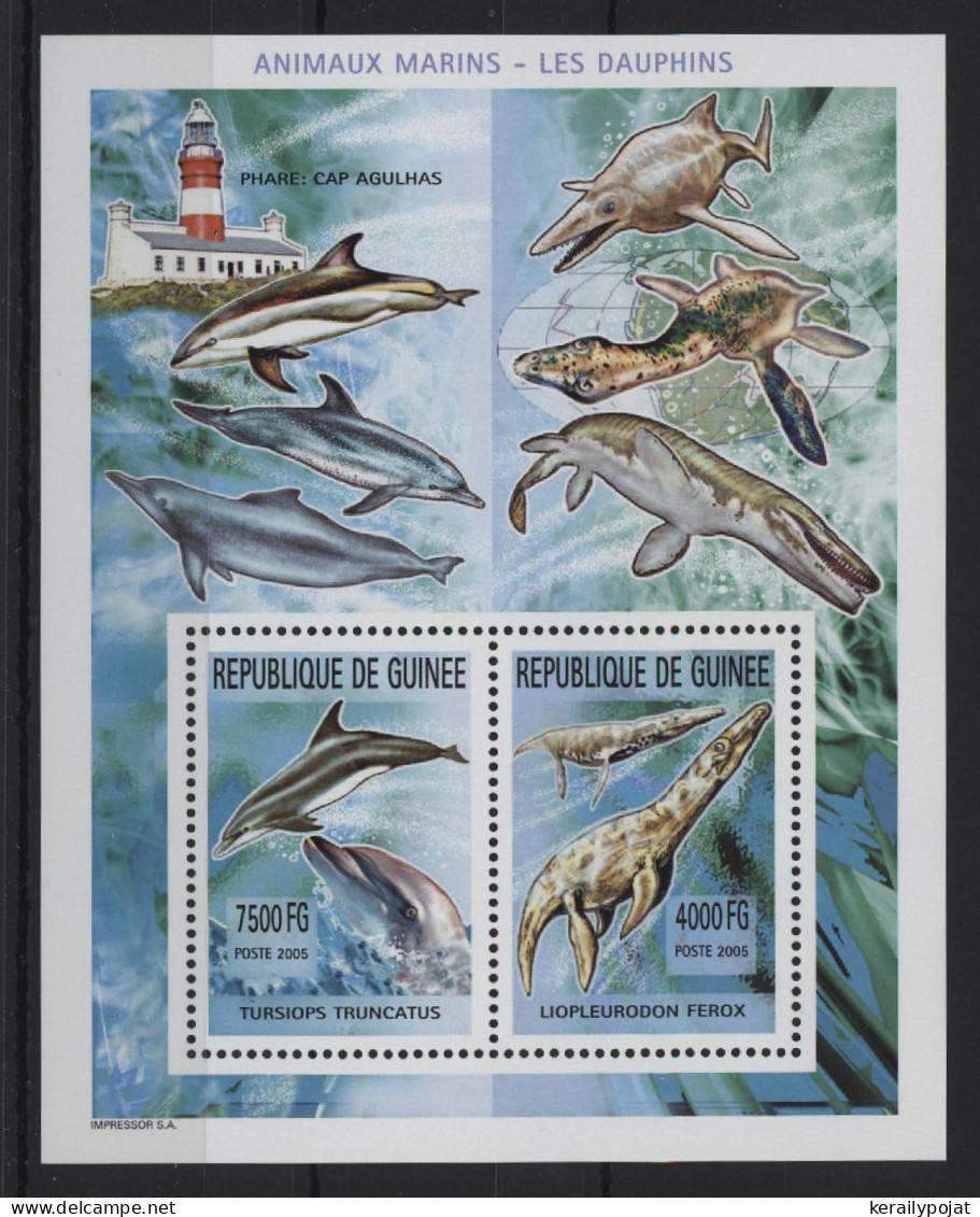 Guinea - 2006 Prehistoric Animals Block (3) MNH__(TH-24426) - Guinea (1958-...)