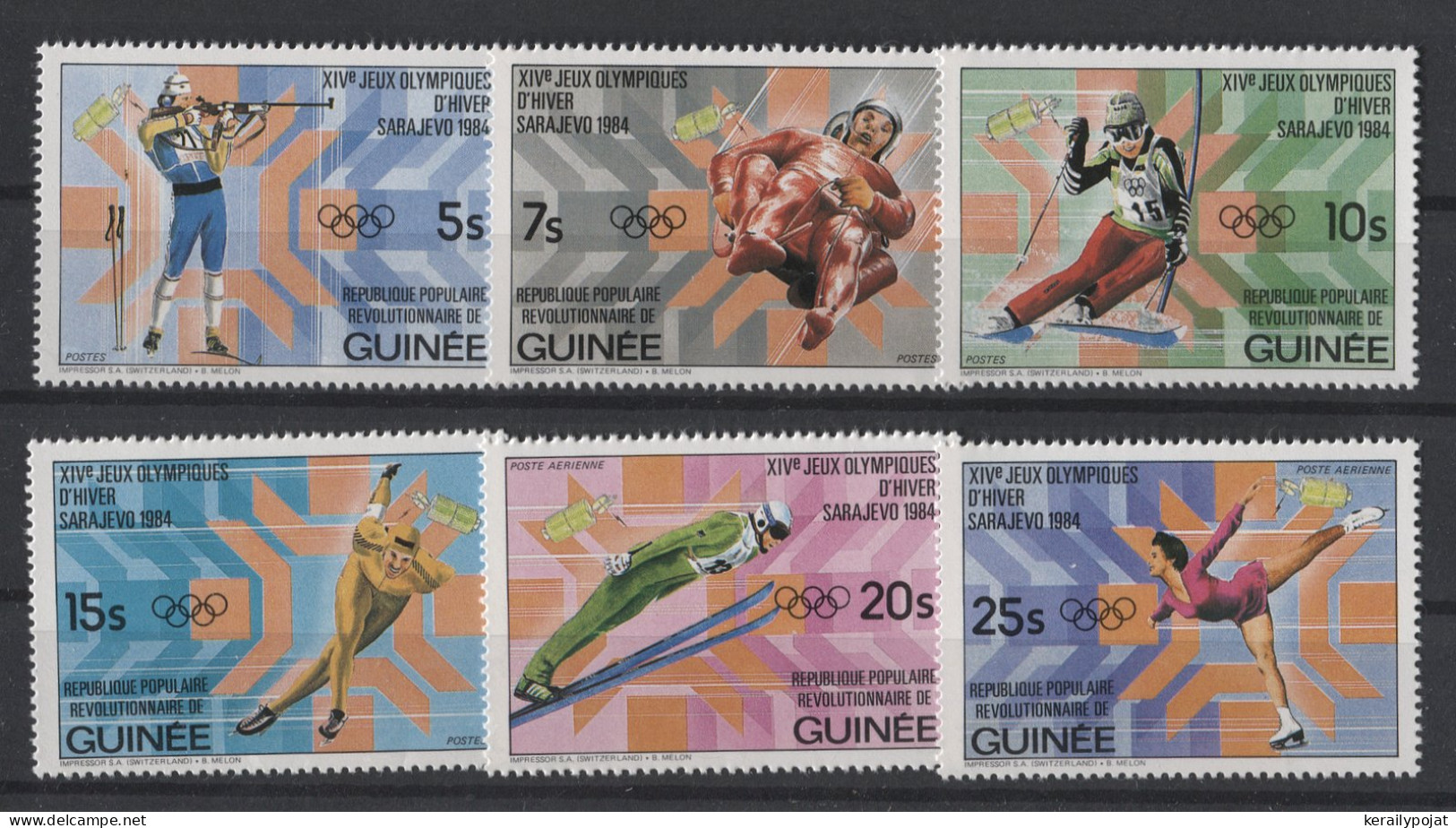 Guinea - 1983 Winter Olympics Sarajevo MNH__(TH-24962) - Guinea (1958-...)