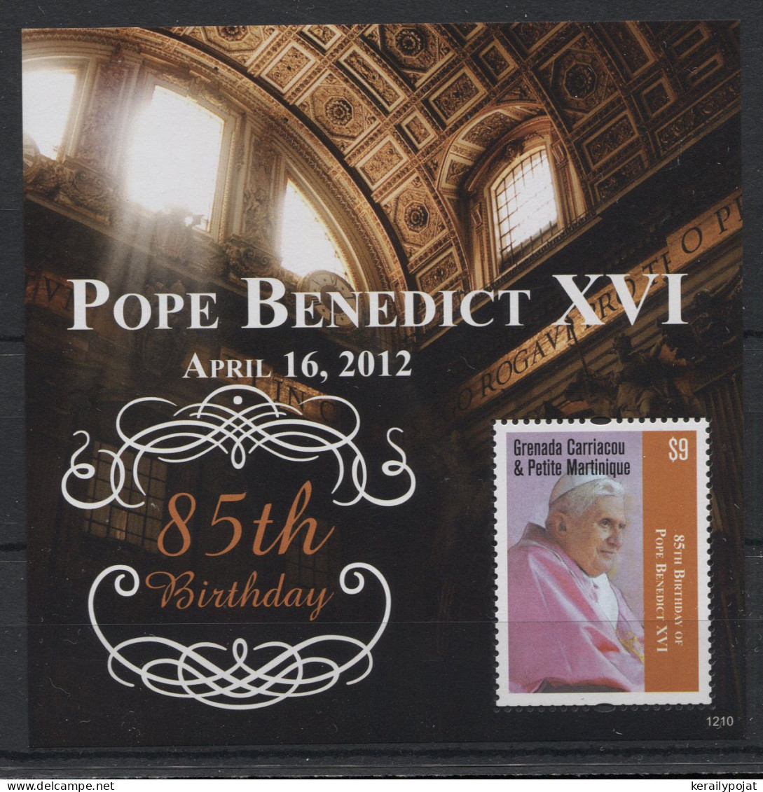 Grenada Grenadines - 2012 Pope Benedict XVI Block MNH__(TH-23607) - Grenada (1974-...)