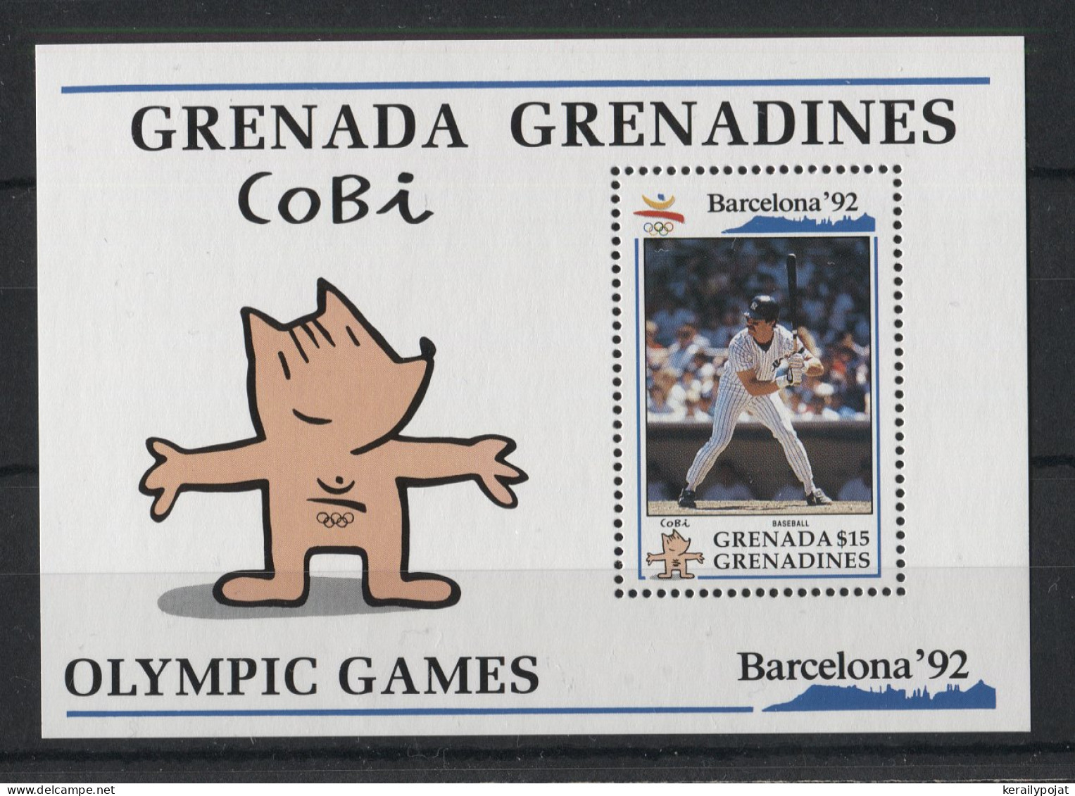 Grenada Grenadines - 1992 Summer Olympics Barcelona Block (1) MNH__(TH-23912) - Grenada (1974-...)