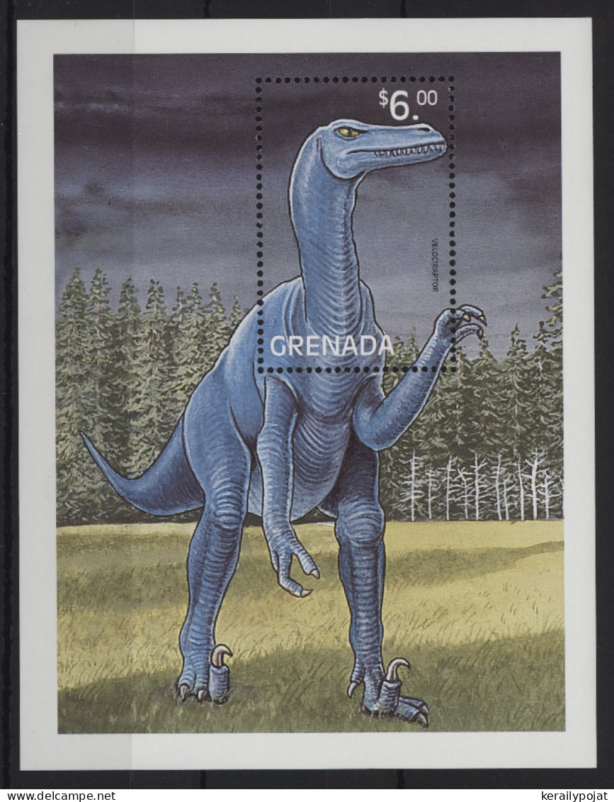 Grenada - 1999 Prehistoric Animals Block (2) MNH__(TH-24436) - Grenada (1974-...)