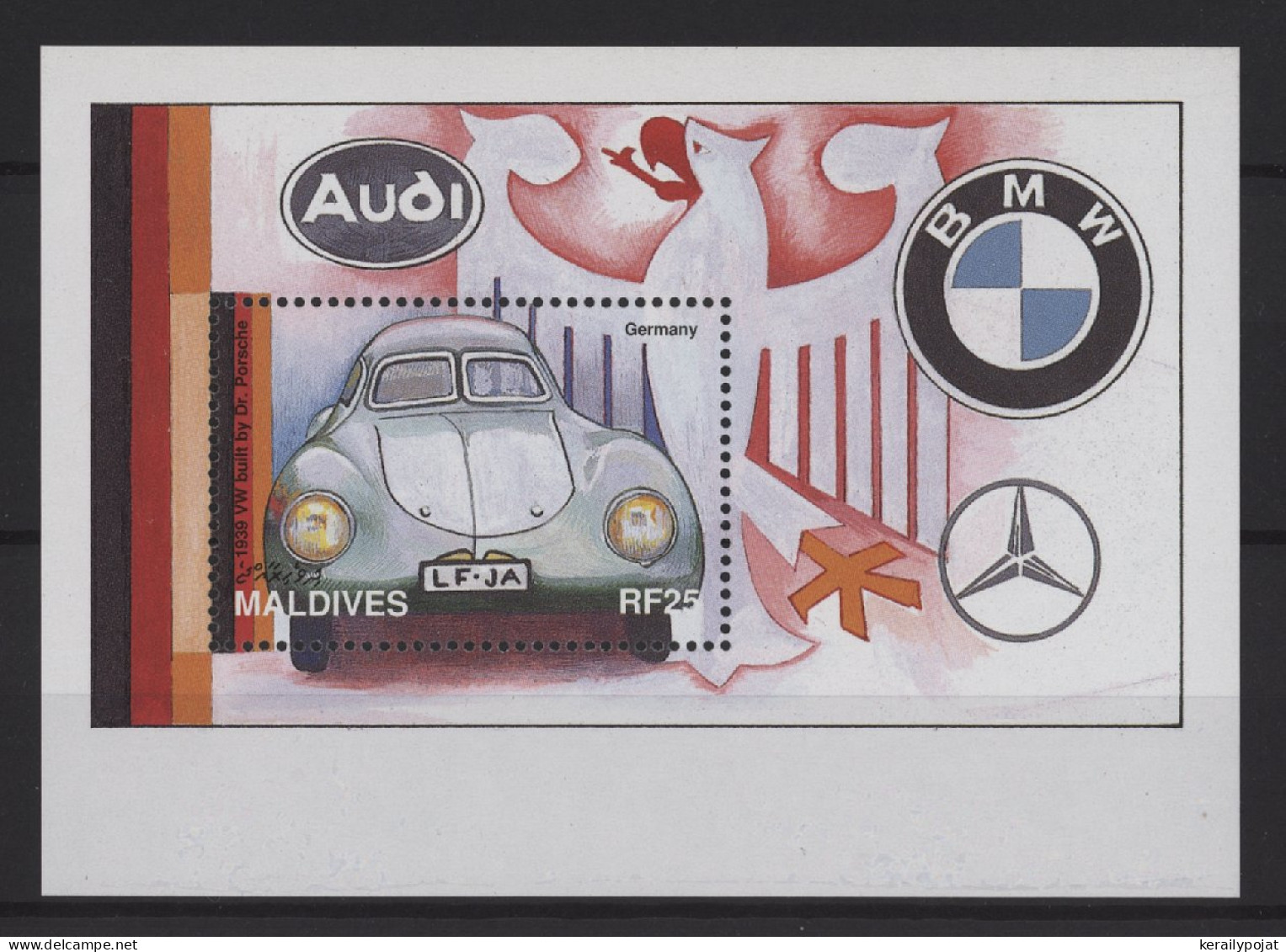 Maldives - 2000 Porsche Automobiles Block MNH__(TH-25091) - Maldives (1965-...)