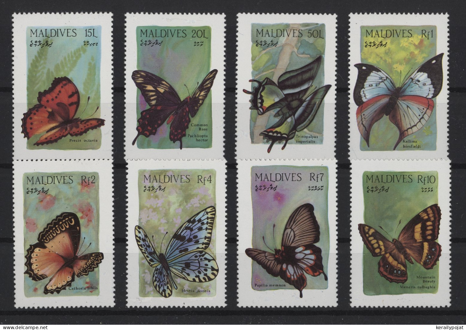 Maldives - 1987 Butterflies MNH__(TH-26924) - Maldives (1965-...)
