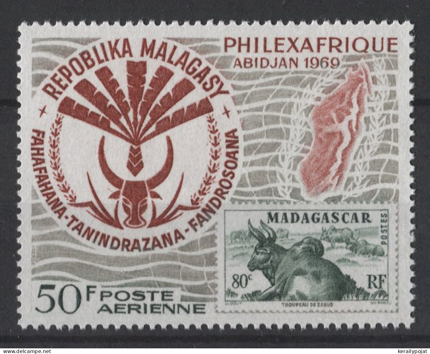 Madagascar - 1969 Stamp Exhibition Philexafrique MNH__(TH-26587) - Madagascar (1960-...)