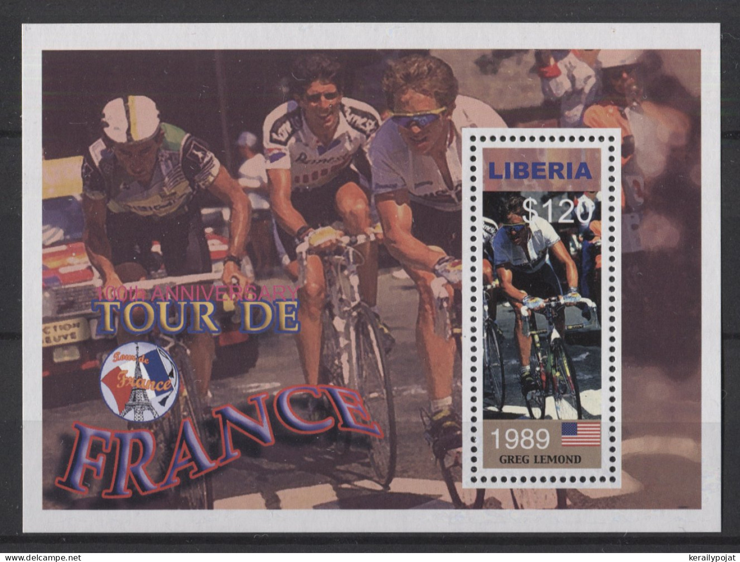 Liberia - 2003 Tour De France Block (3) MNH__(TH-25049) - Liberia